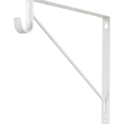 Shelf Bracket Support for Lighted Closet Rod