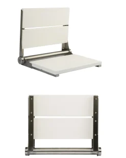 18" Shower Seat with Brushed Frame