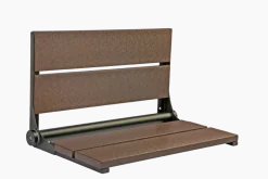 26" Shower Seat with Matte Black Frame