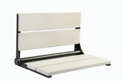26" Shower Seat with Matte Black Frame