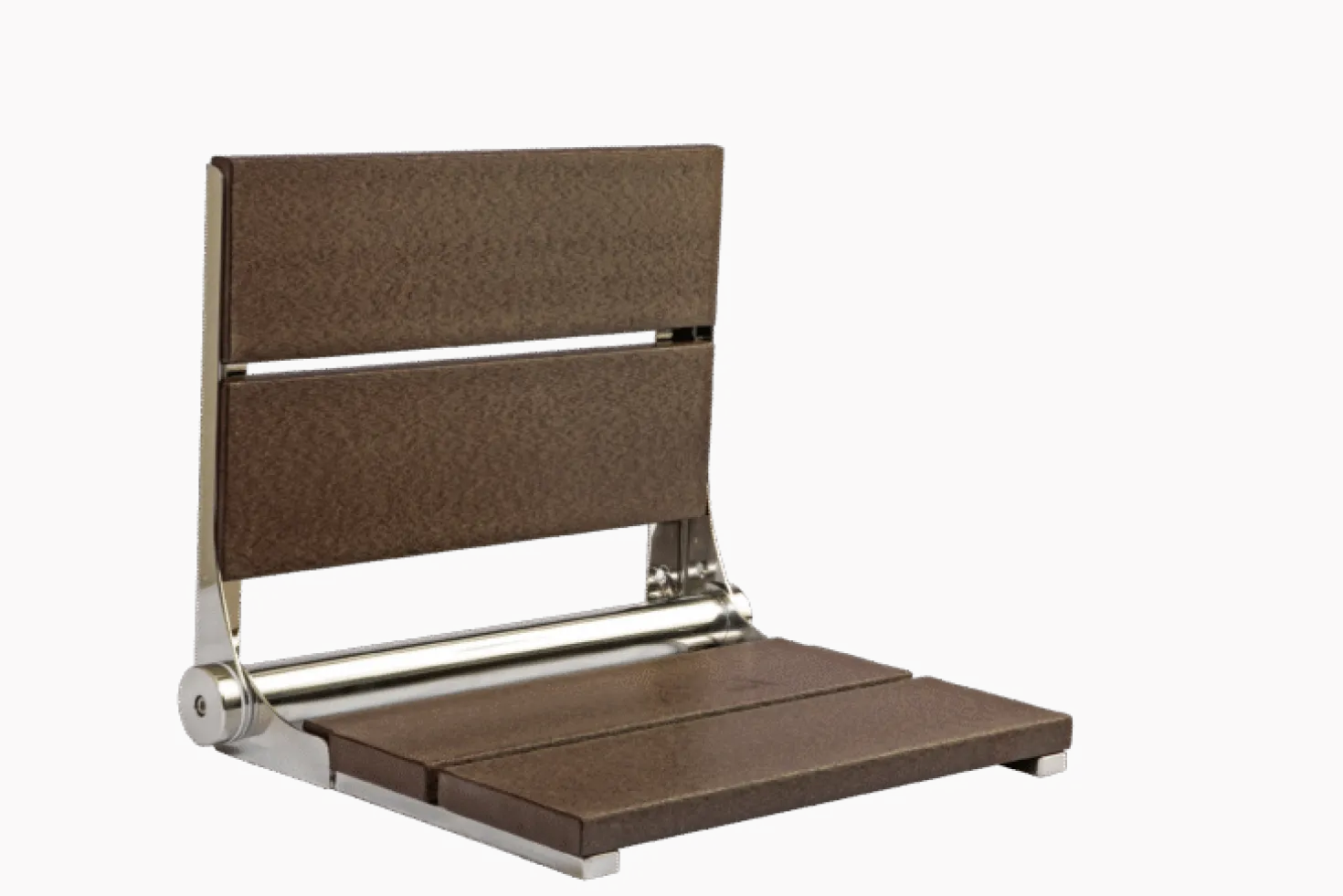 18" Shower Seat with Polished Frame