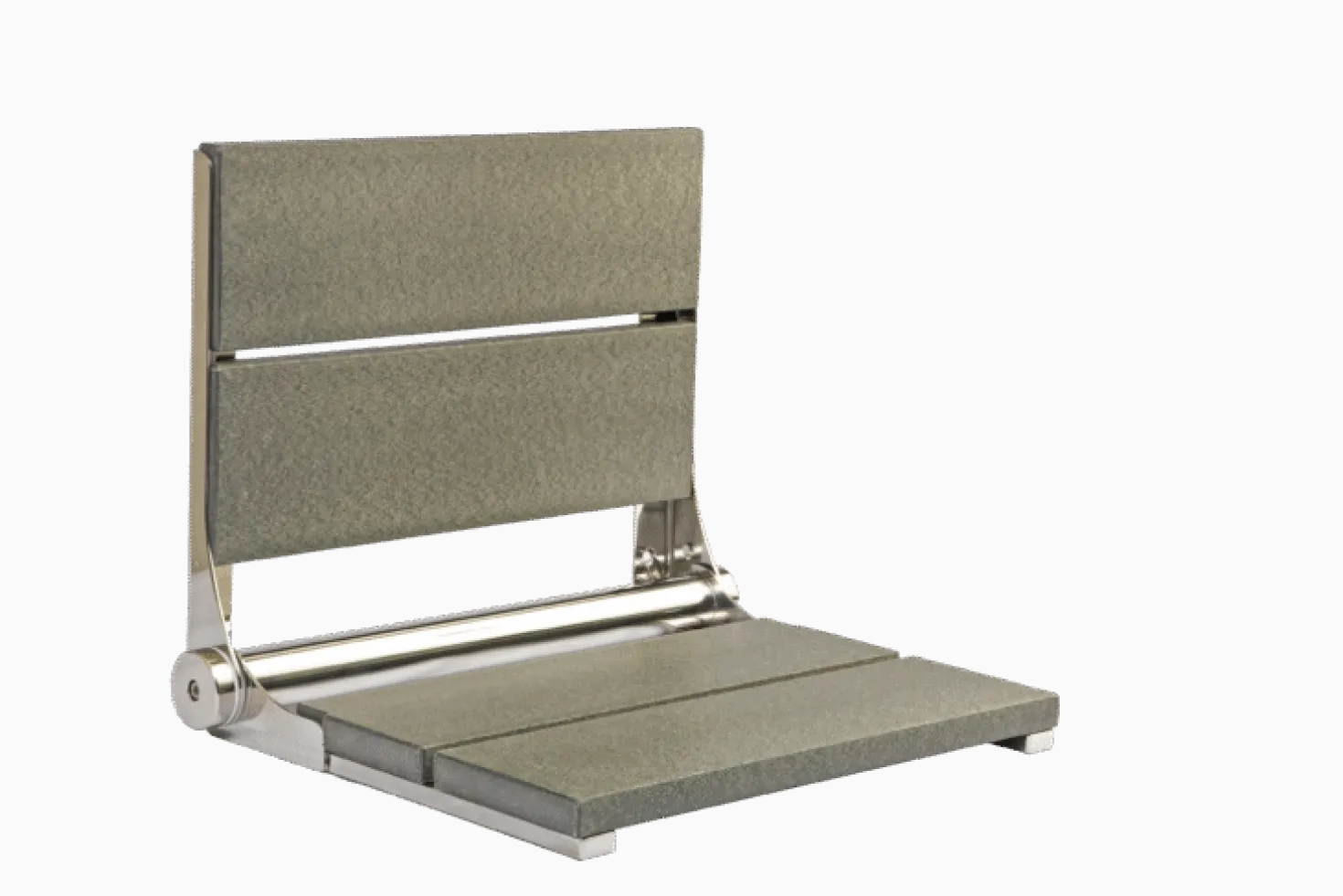 18" Shower Seat with Polished Frame