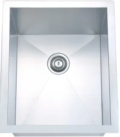 15" Single Bowl Under Mount 18 Gauge Stainless Steel Kitchen Sink