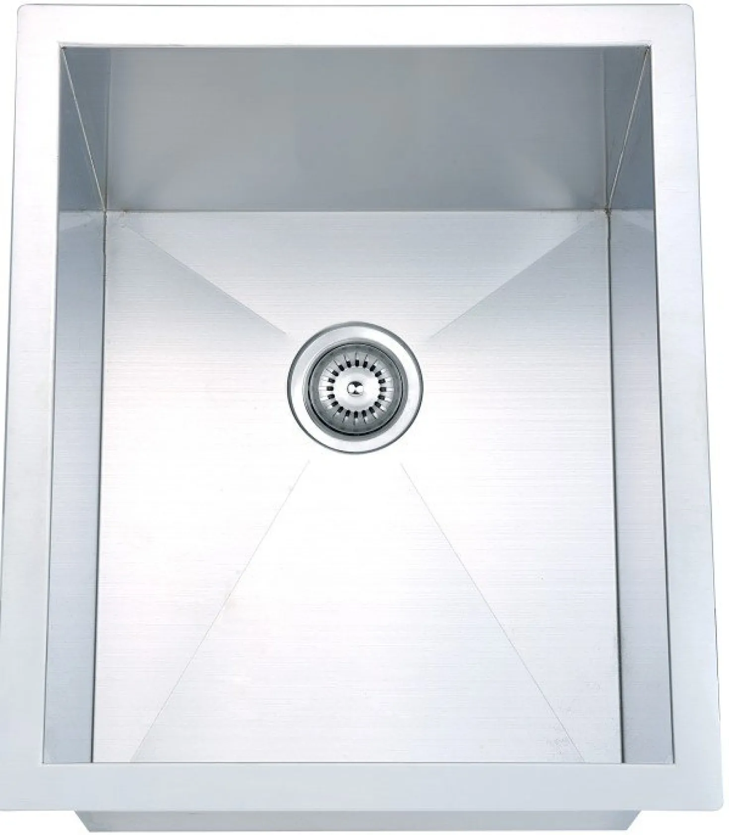 15" Single Bowl Under Mount 18 Gauge Stainless Steel Kitchen Sink
