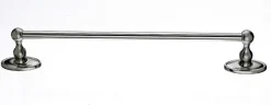 18" Single Towel Bar With Oval Backplate In Brushed Satin Nickel
