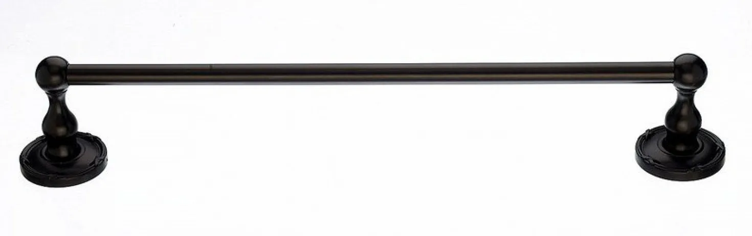 18" Single Towel Bar With Ribbon & Reed Detail In Oil Rubbed Bronze