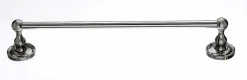 18" Single Towel Bar With Ribbon & Reed Detail In Brushed Satin Nickel