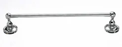 18" Single Towel Bar With Ribbon & Reed Detail In Polished Chrome