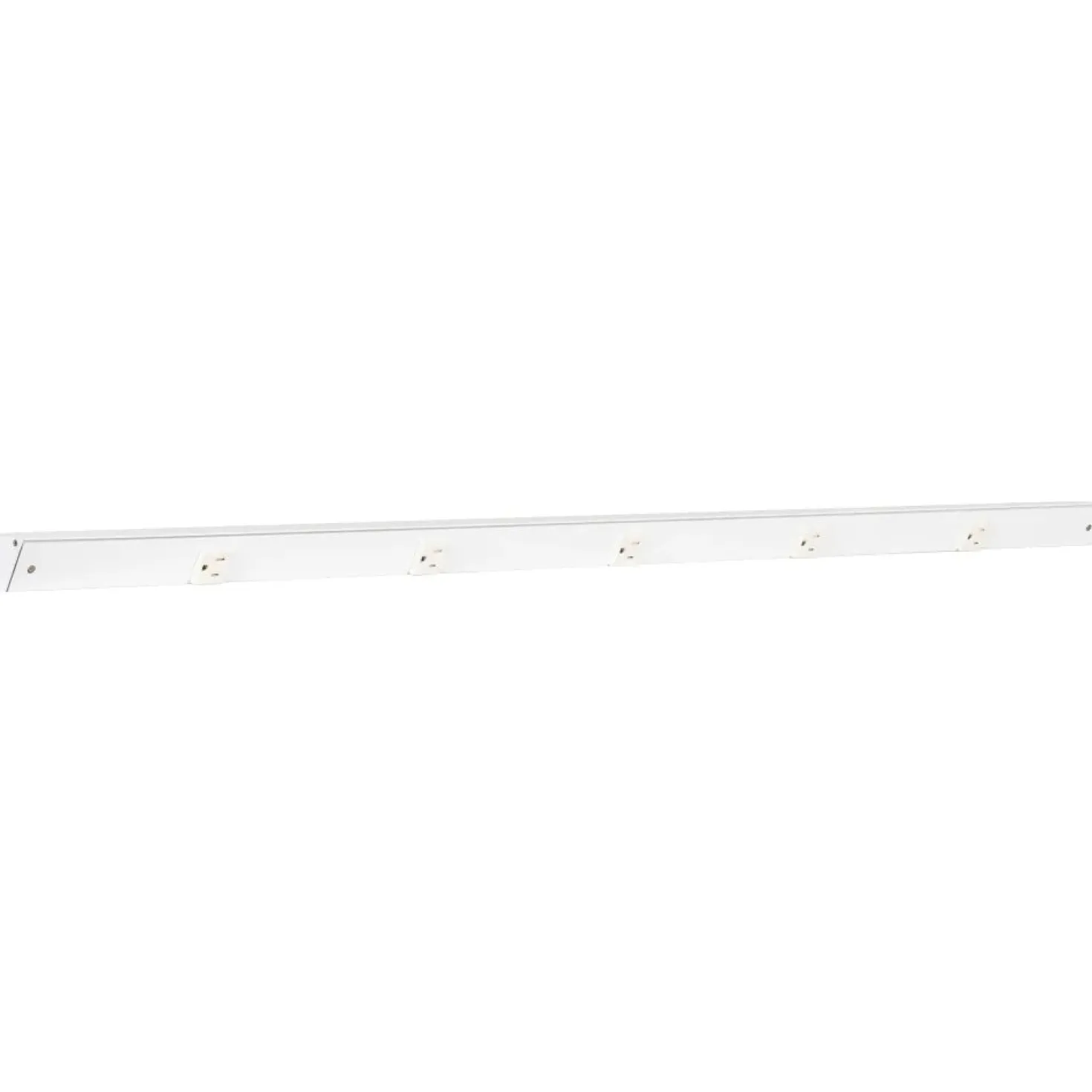 Slim Angle Under Cabinet Outlet Power Strip | White Finish