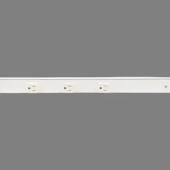 Slim Angle Under Cabinet Outlet Power Strip | White Finish