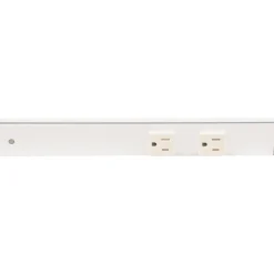 Slim Angle Under Cabinet Outlet Power Strip | White Finish