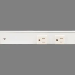 Slim Angle Under Cabinet Outlet Power Strip | White Finish