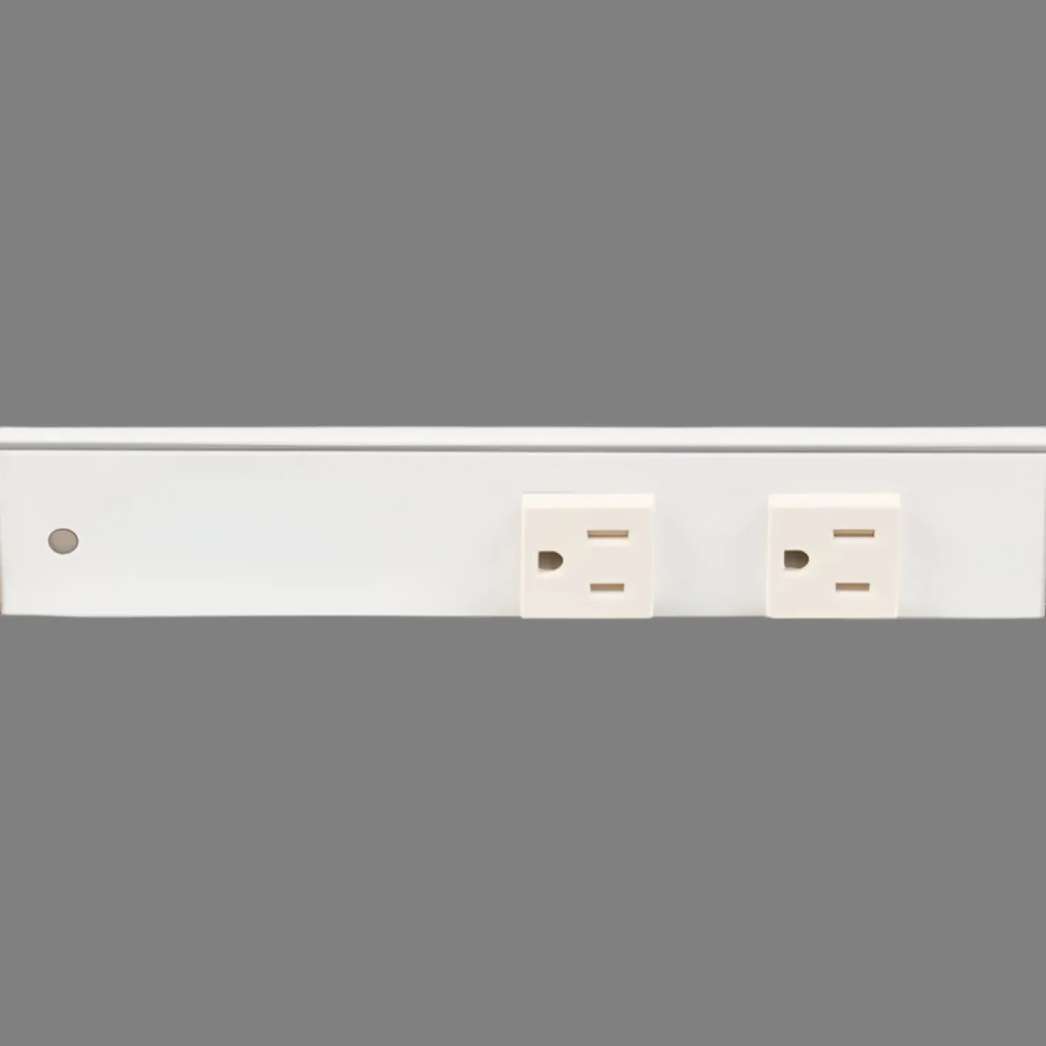 Slim Angle Under Cabinet Outlet Power Strip | White Finish