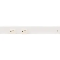 Slim Angle Under Cabinet Outlet Power Strip | White Finish