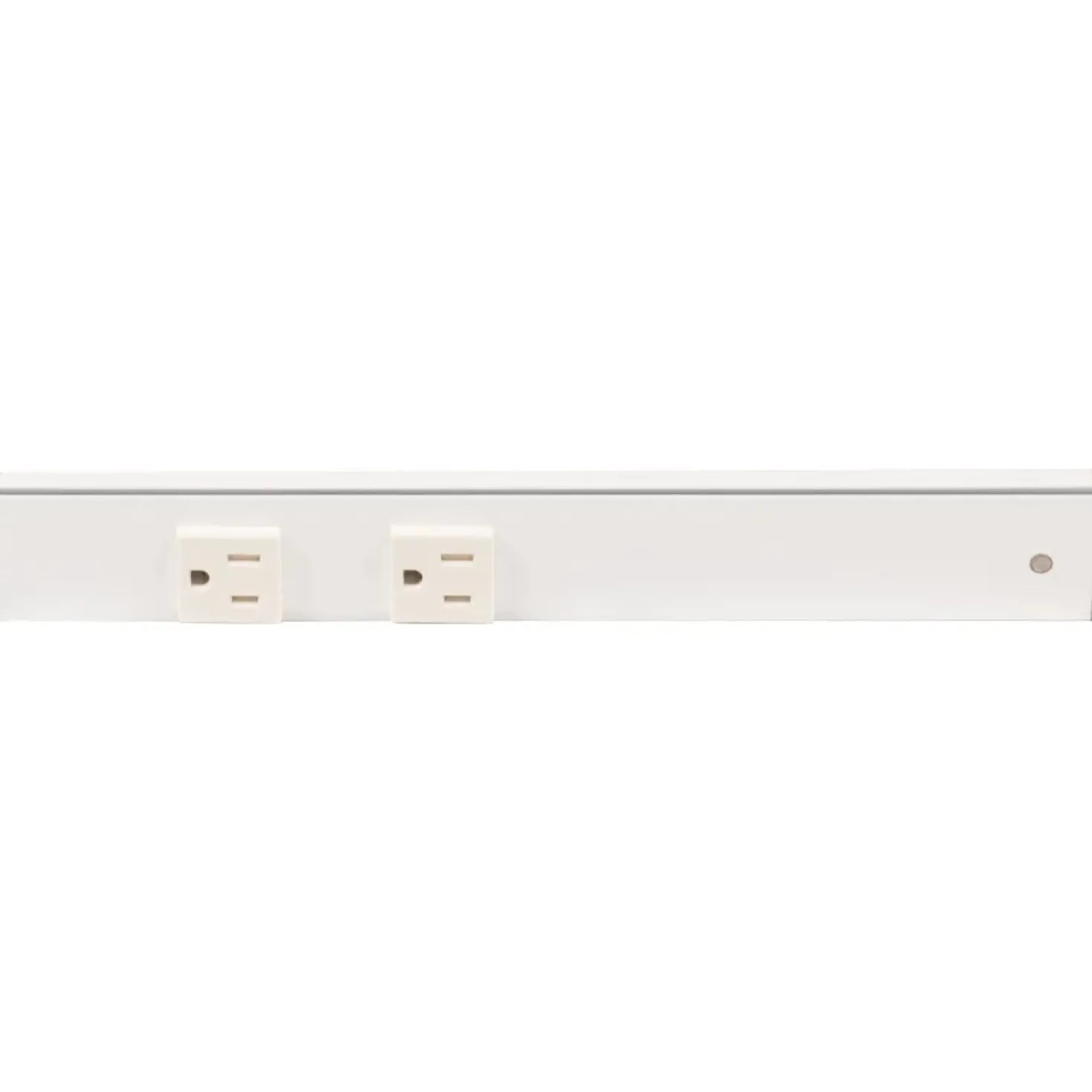 Slim Angle Under Cabinet Outlet Power Strip | White Finish