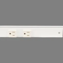 Slim Angle Under Cabinet Outlet Power Strip | White Finish