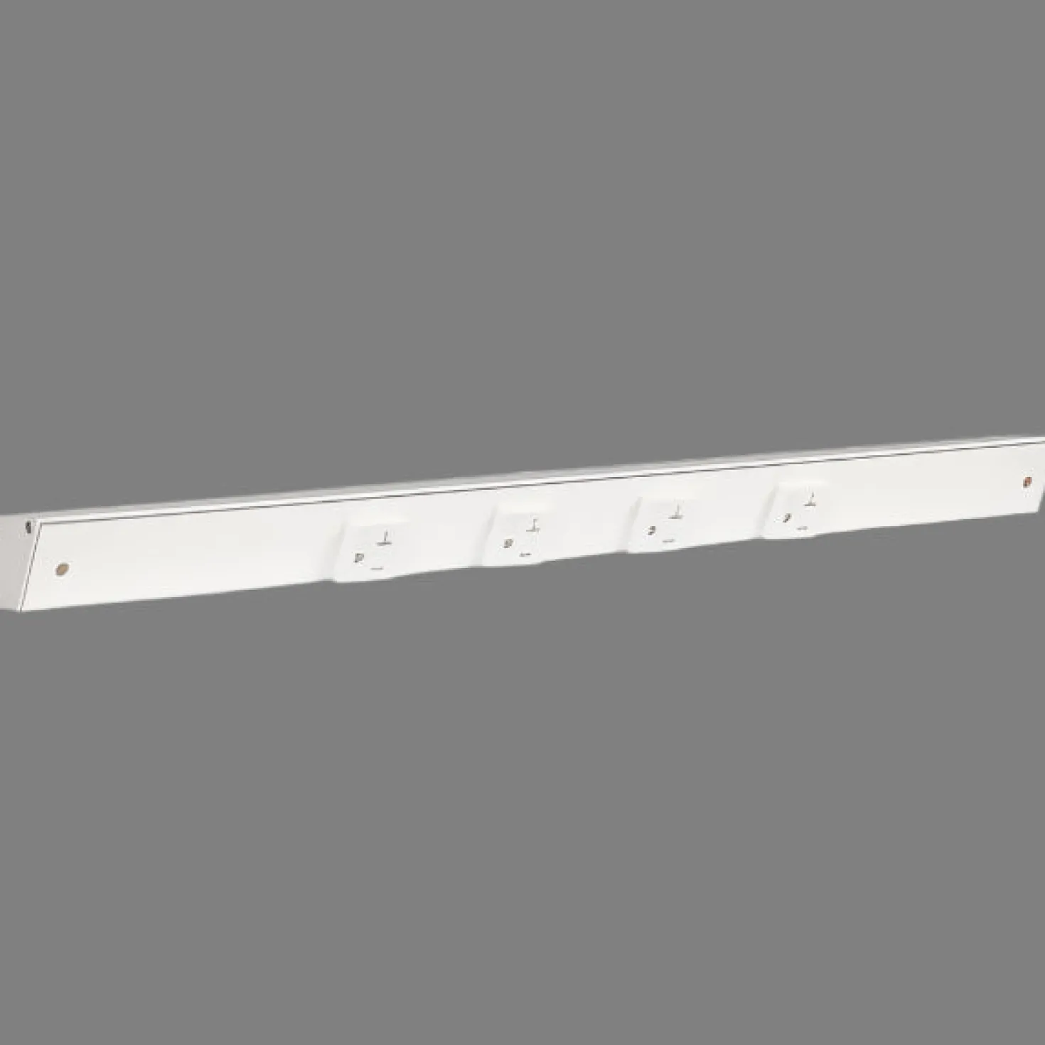 Slim Angle Under Cabinet Outlet Power Strip | White Finish