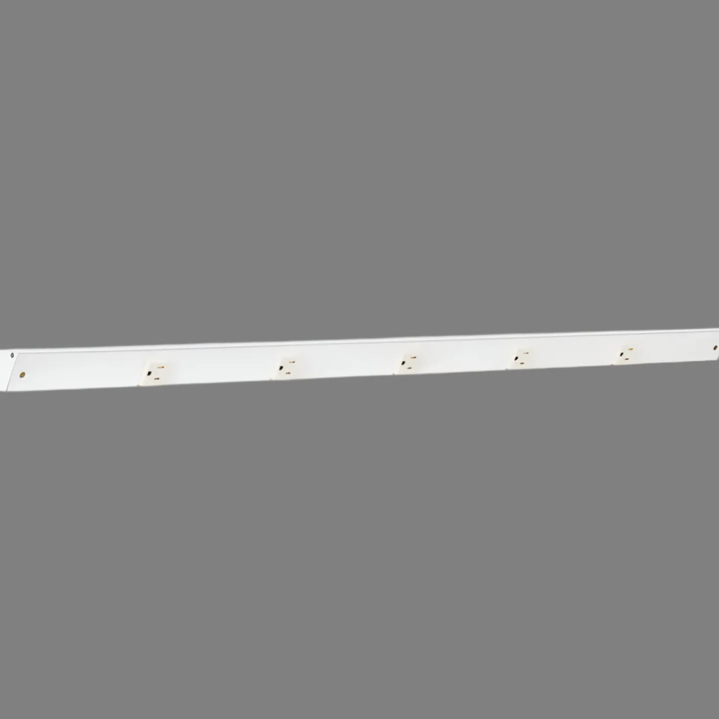 Slim Angle Under Cabinet Outlet Power Strip | White Finish