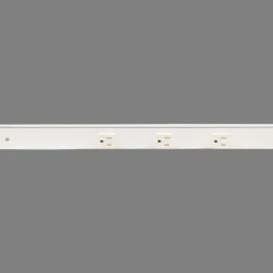 Slim Angle Under Cabinet Outlet Power Strip | White Finish