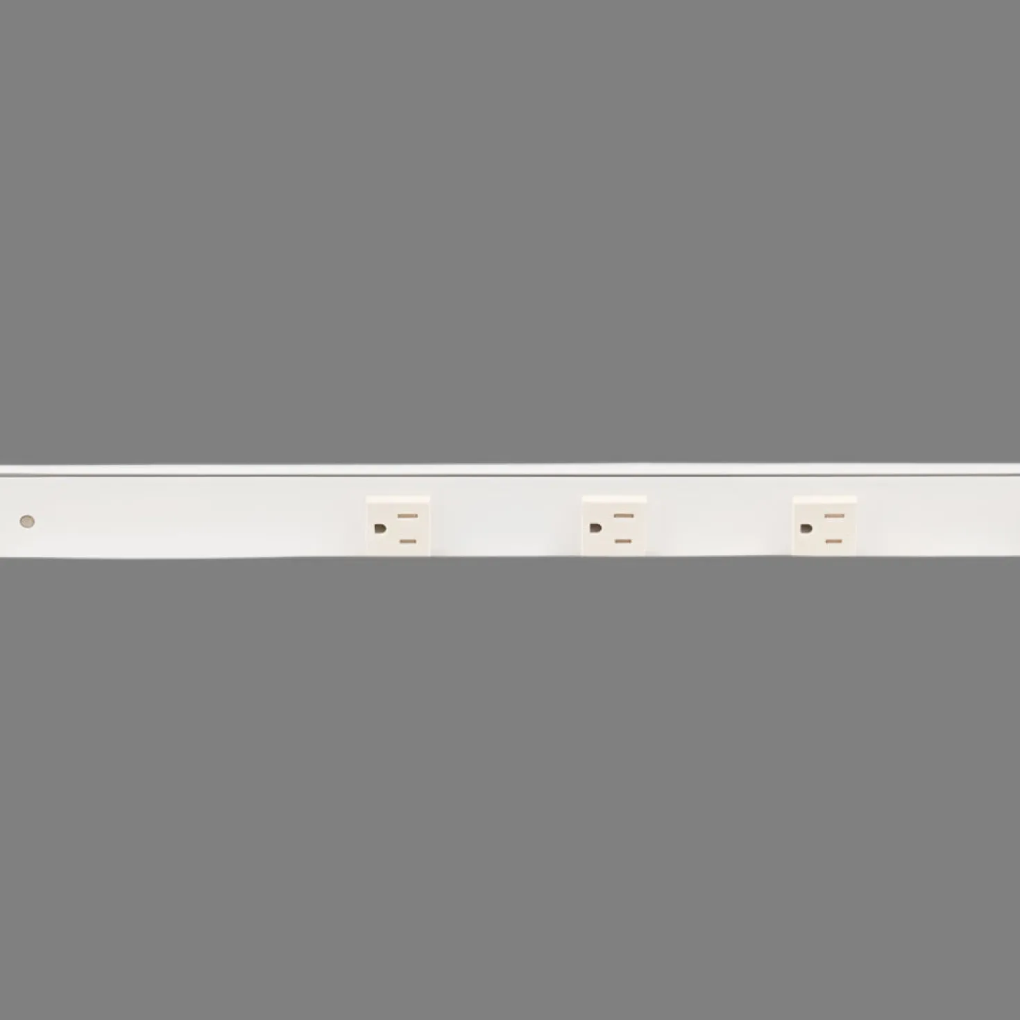 Slim Angle Under Cabinet Outlet Power Strip | White Finish