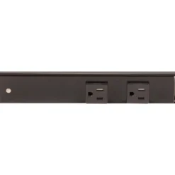 Slim Angle Under Cabinet Outlet Power Strip | Black Finish