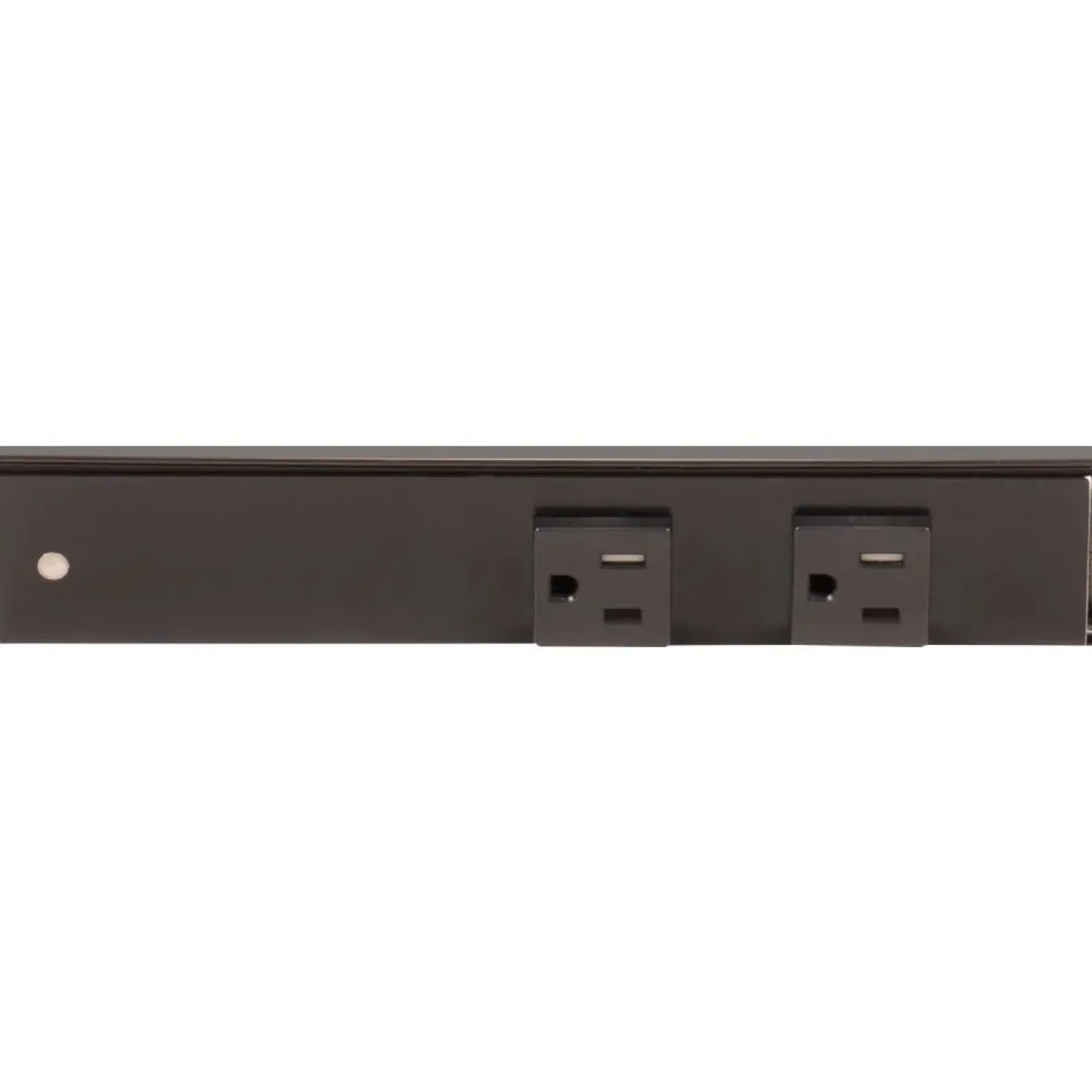 Slim Angle Under Cabinet Outlet Power Strip | Black Finish