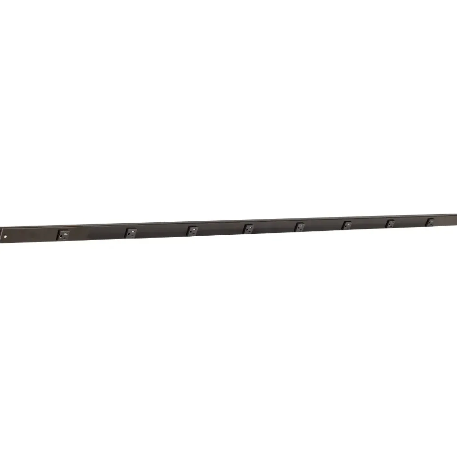 Slim Angle Under Cabinet Outlet Power Strip | Black Finish