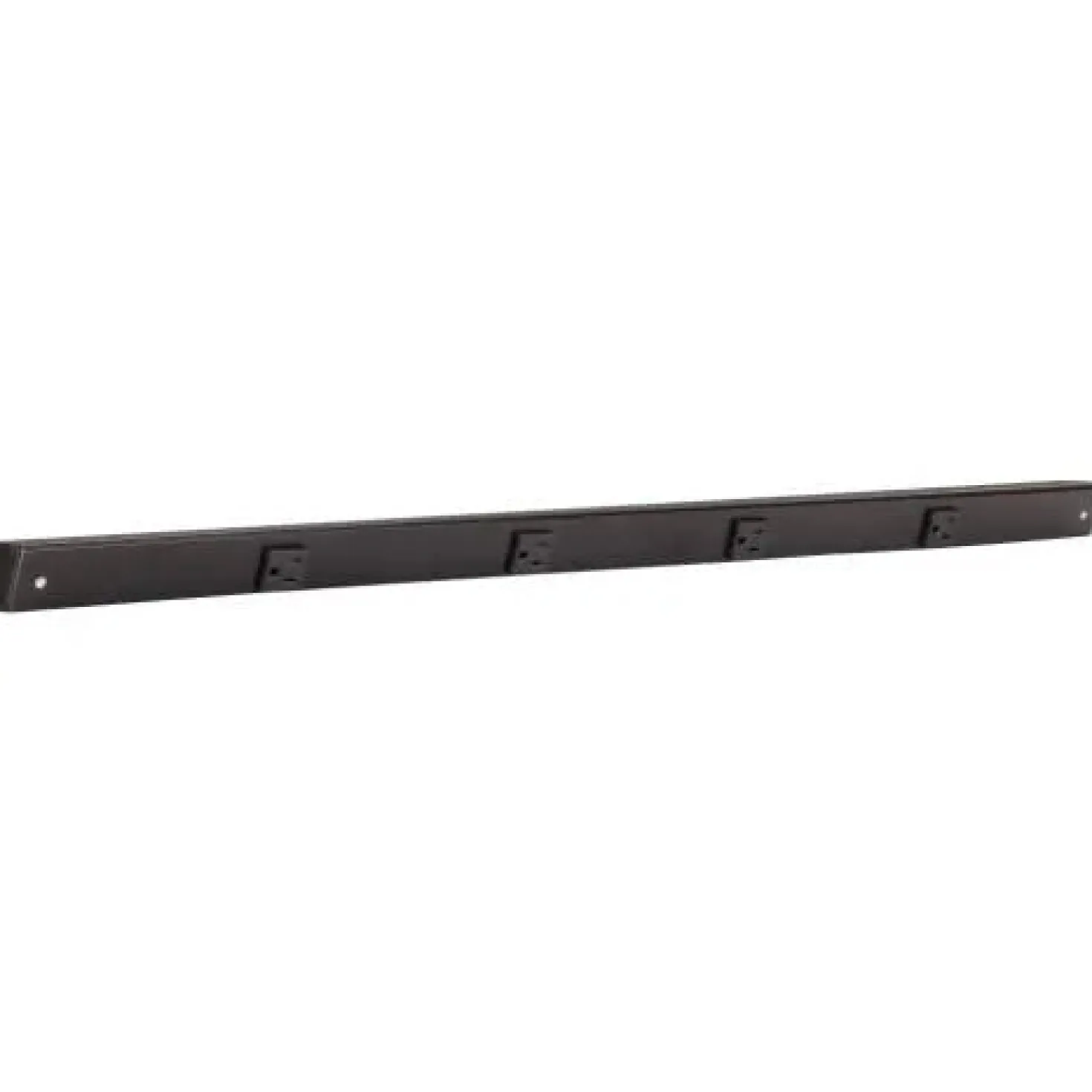 Slim Angle Under Cabinet Outlet Power Strip | Black Finish