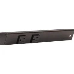 Slim Angle Under Cabinet Outlet Power Strip | Black Finish