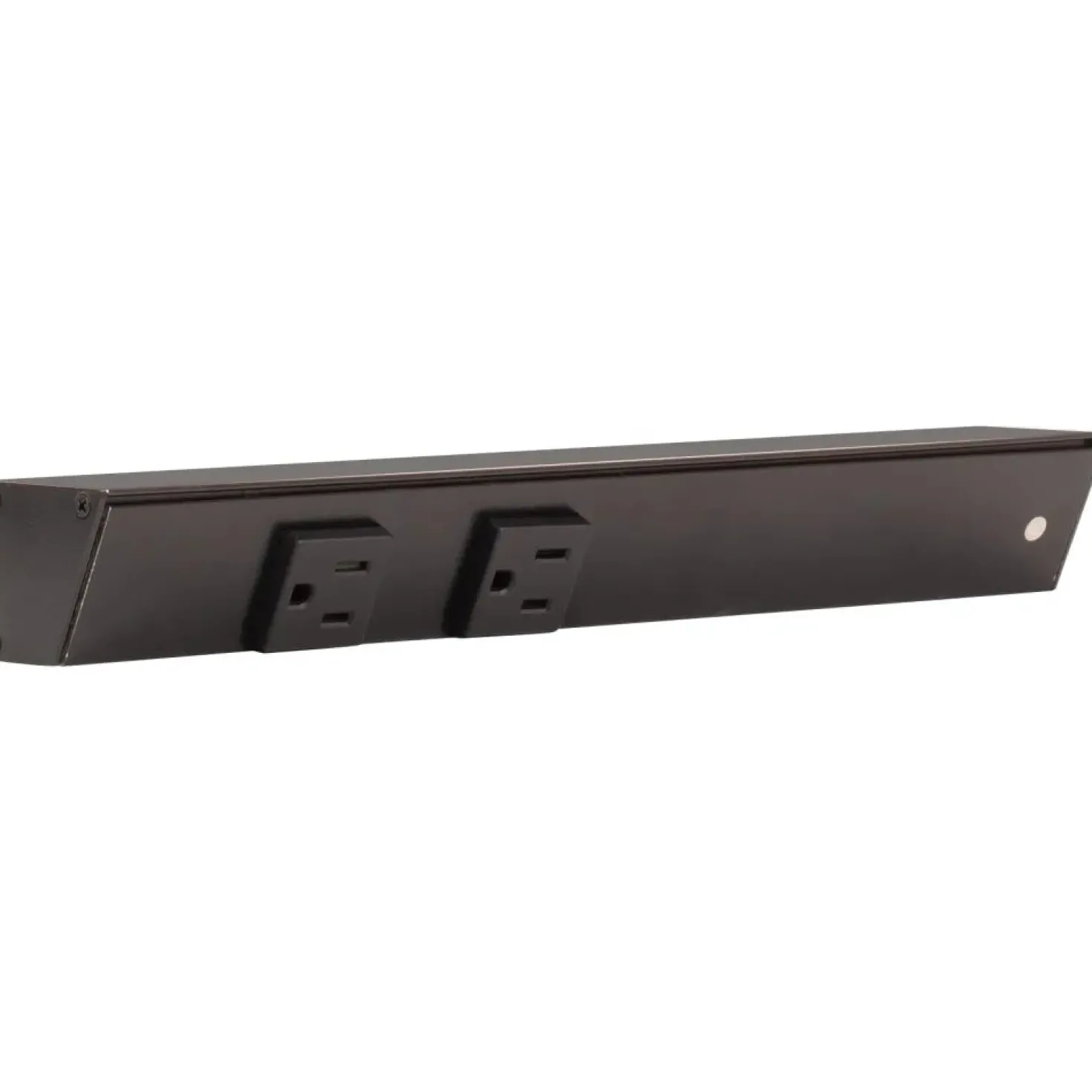 Slim Angle Under Cabinet Outlet Power Strip | Black Finish