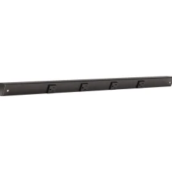 Slim Angle Under Cabinet Outlet Power Strip | Black Finish