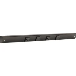 Slim Angle Under Cabinet Outlet Power Strip | Black Finish