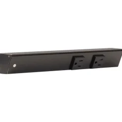 Slim Angle Under Cabinet Outlet Power Strip | Black Finish