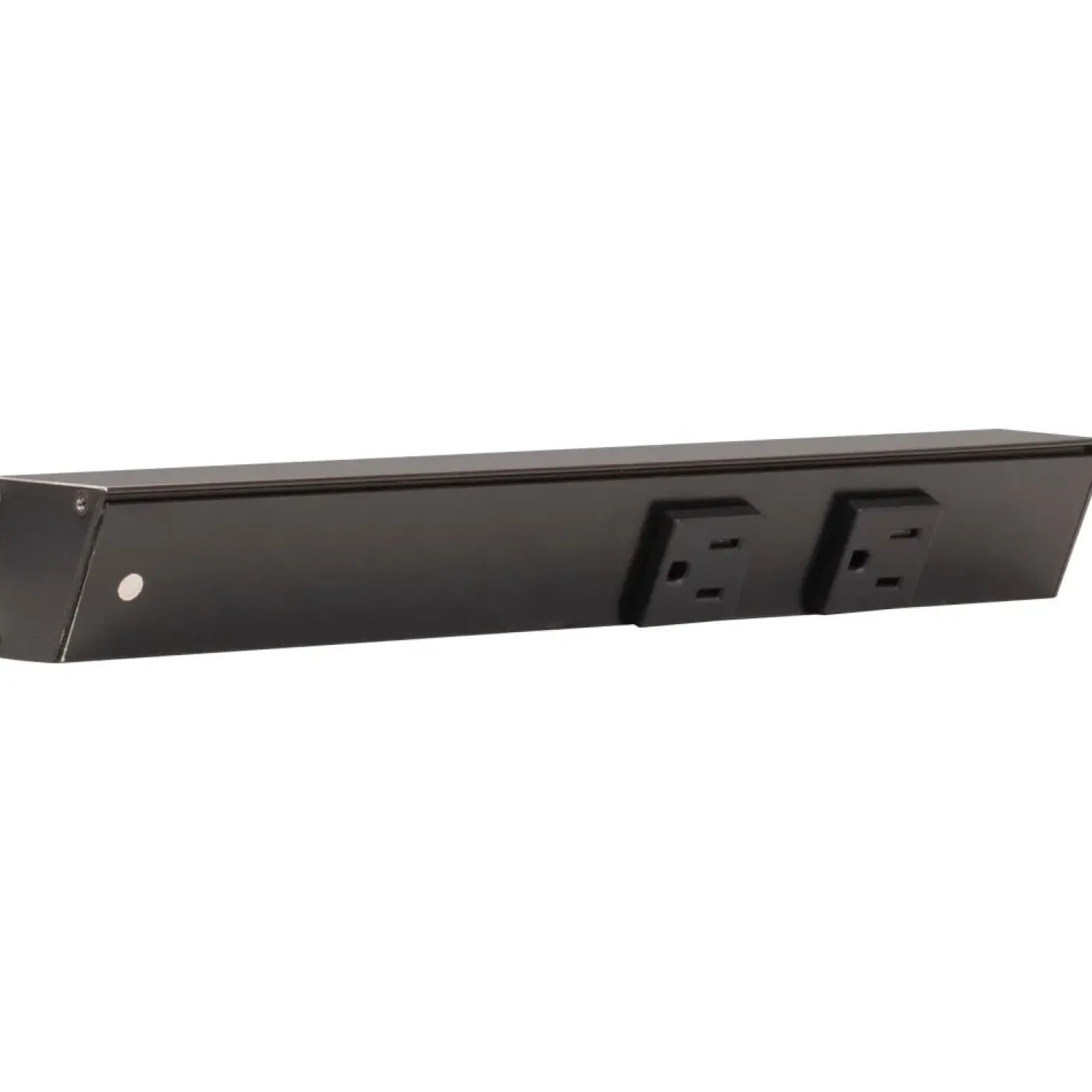 Slim Angle Under Cabinet Outlet Power Strip | Black Finish