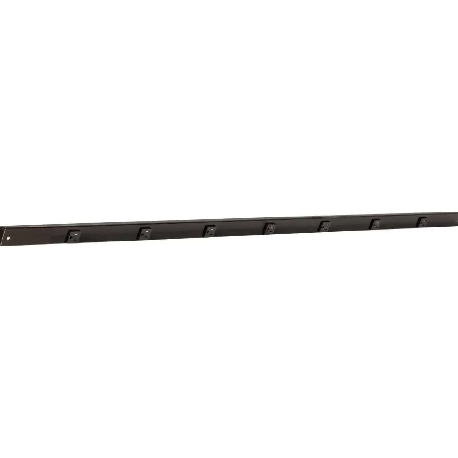 Slim Angle Under Cabinet Outlet Power Strip | Black Finish
