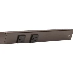 Slim Angle Under Cabinet Outlet Power Strip | Bronze Finish