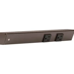 Slim Angle Under Cabinet Outlet Power Strip | Bronze Finish