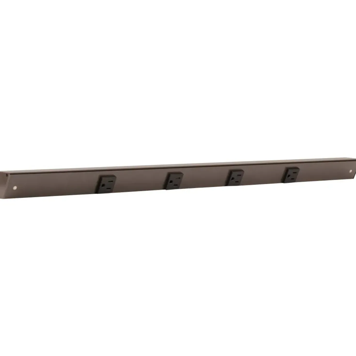 Slim Angle Under Cabinet Outlet Power Strip | Bronze Finish