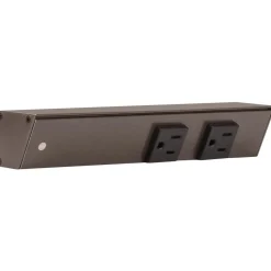 Slim Angle Under Cabinet Outlet Power Strip | Bronze Finish