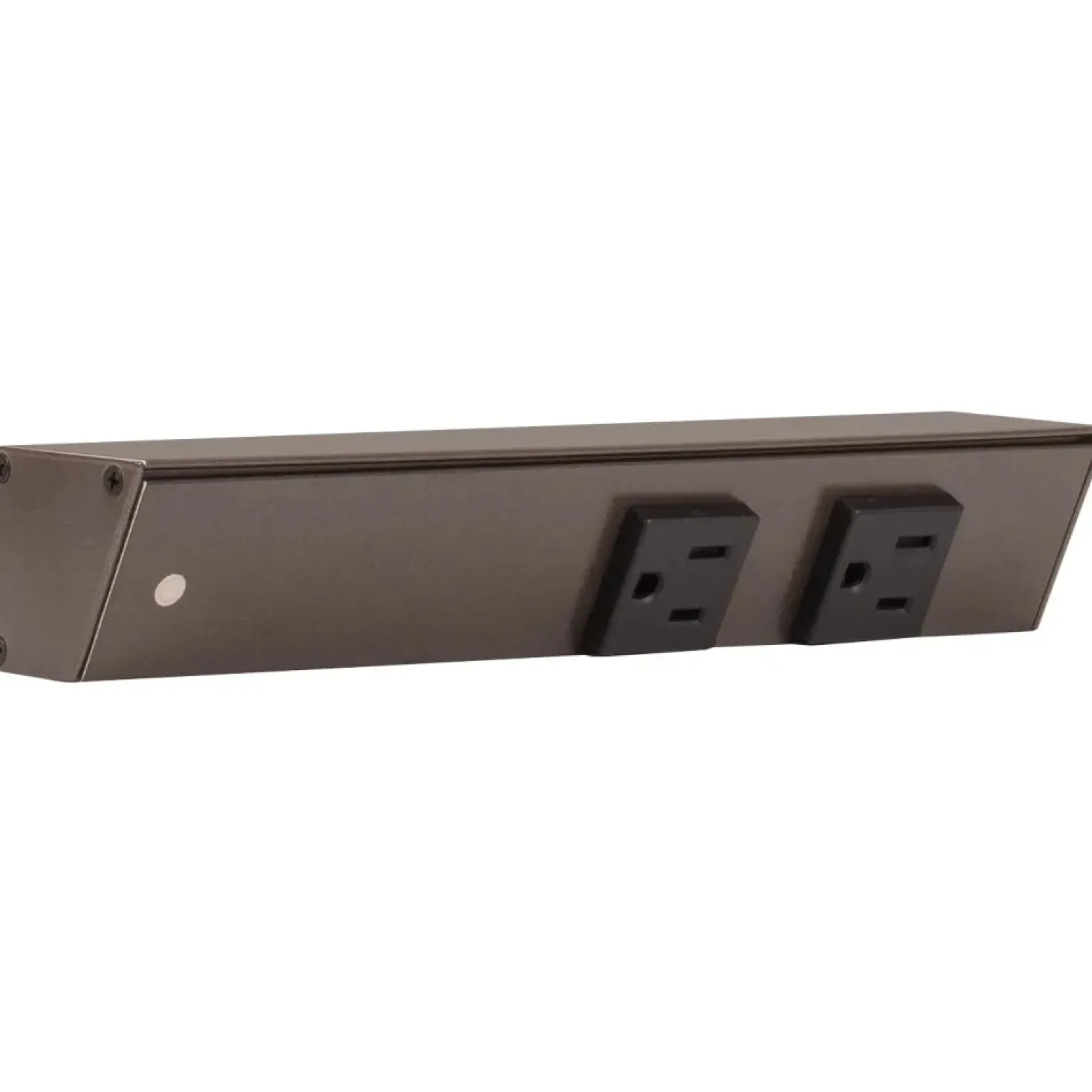 Slim Angle Under Cabinet Outlet Power Strip | Bronze Finish
