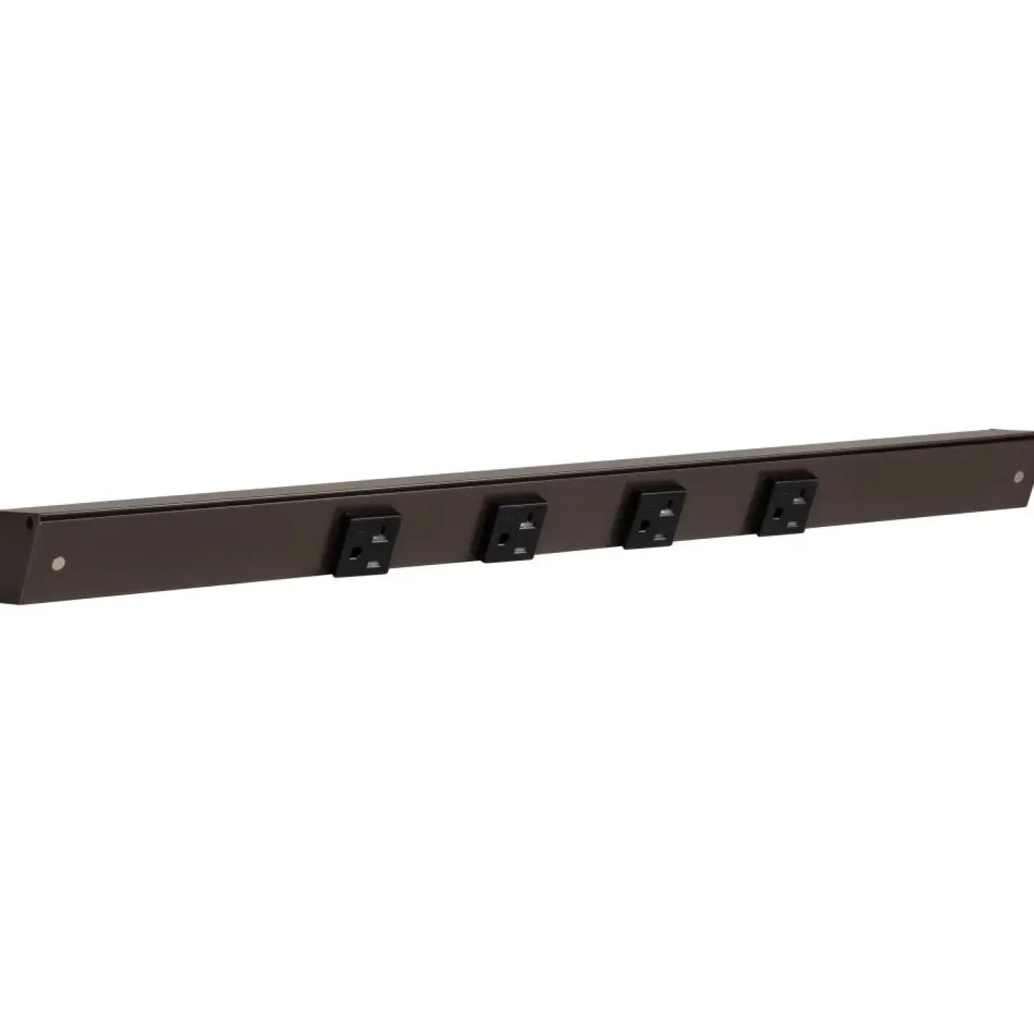 Slim Angle Under Cabinet Outlet Power Strip | Bronze Finish