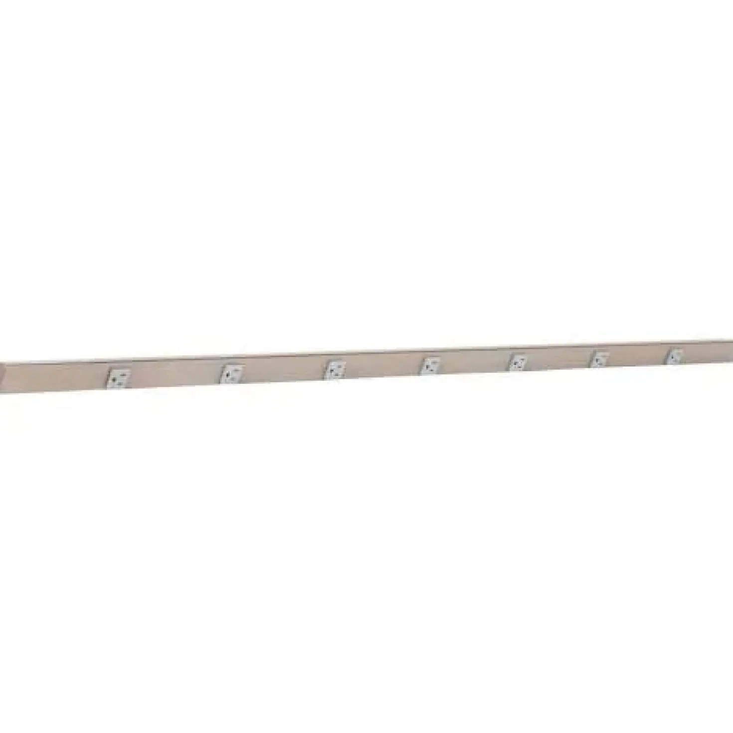 Slim Angle Under Cabinet Outlet Power Strip | Satin Nickel Finish