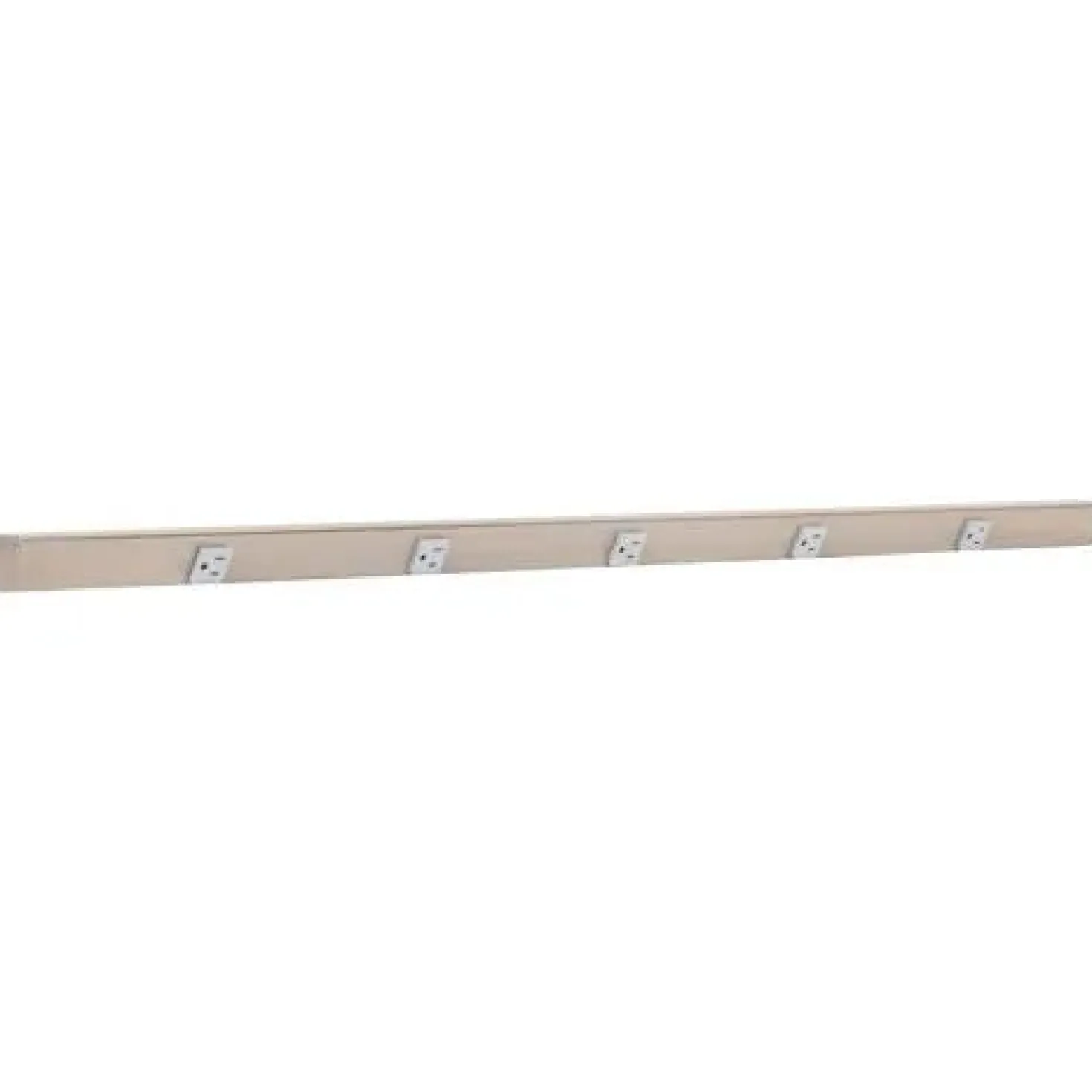 Slim Angle Under Cabinet Outlet Power Strip | Satin Nickel Finish