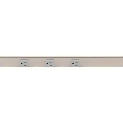 Slim Angle Under Cabinet Outlet Power Strip | Satin Nickel Finish