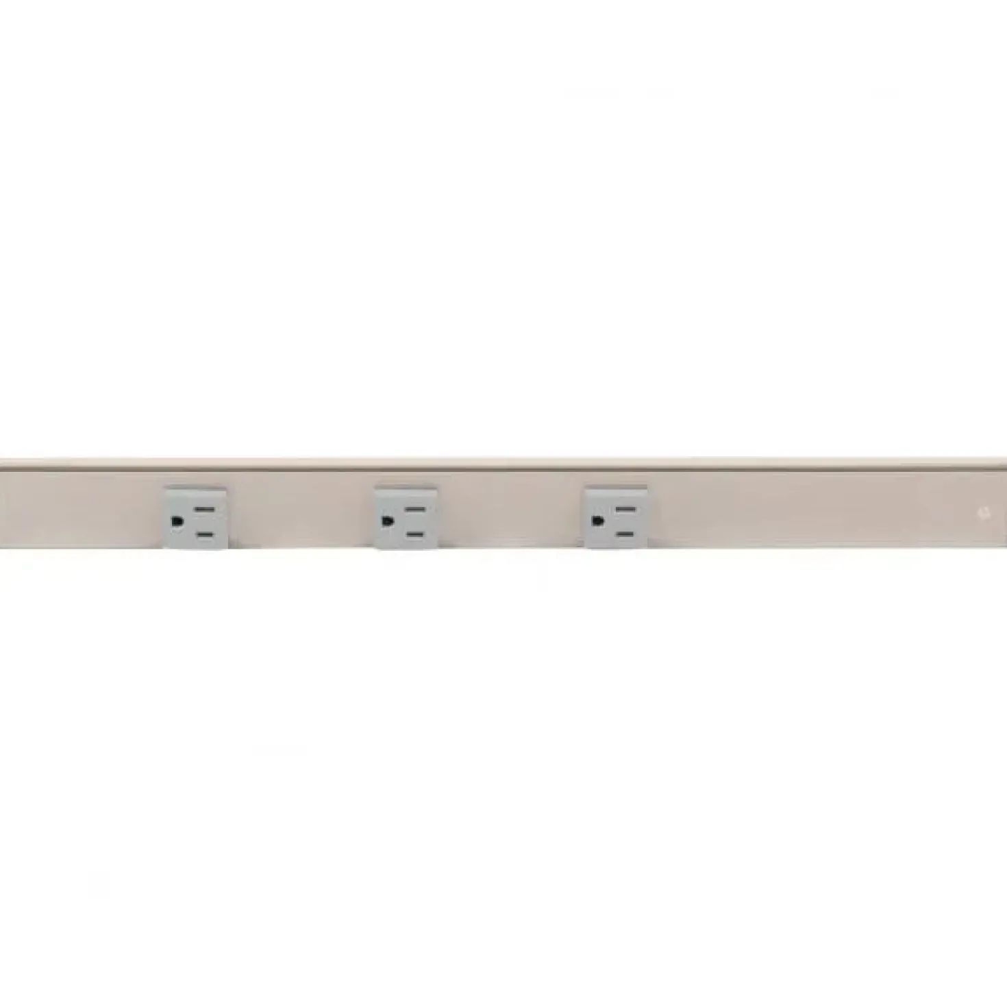 Slim Angle Under Cabinet Outlet Power Strip | Satin Nickel Finish