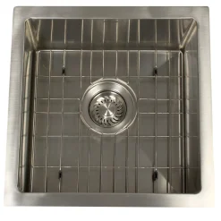 15" Square Marine-Grade Stainless Outdoor Undermount Prep Sink