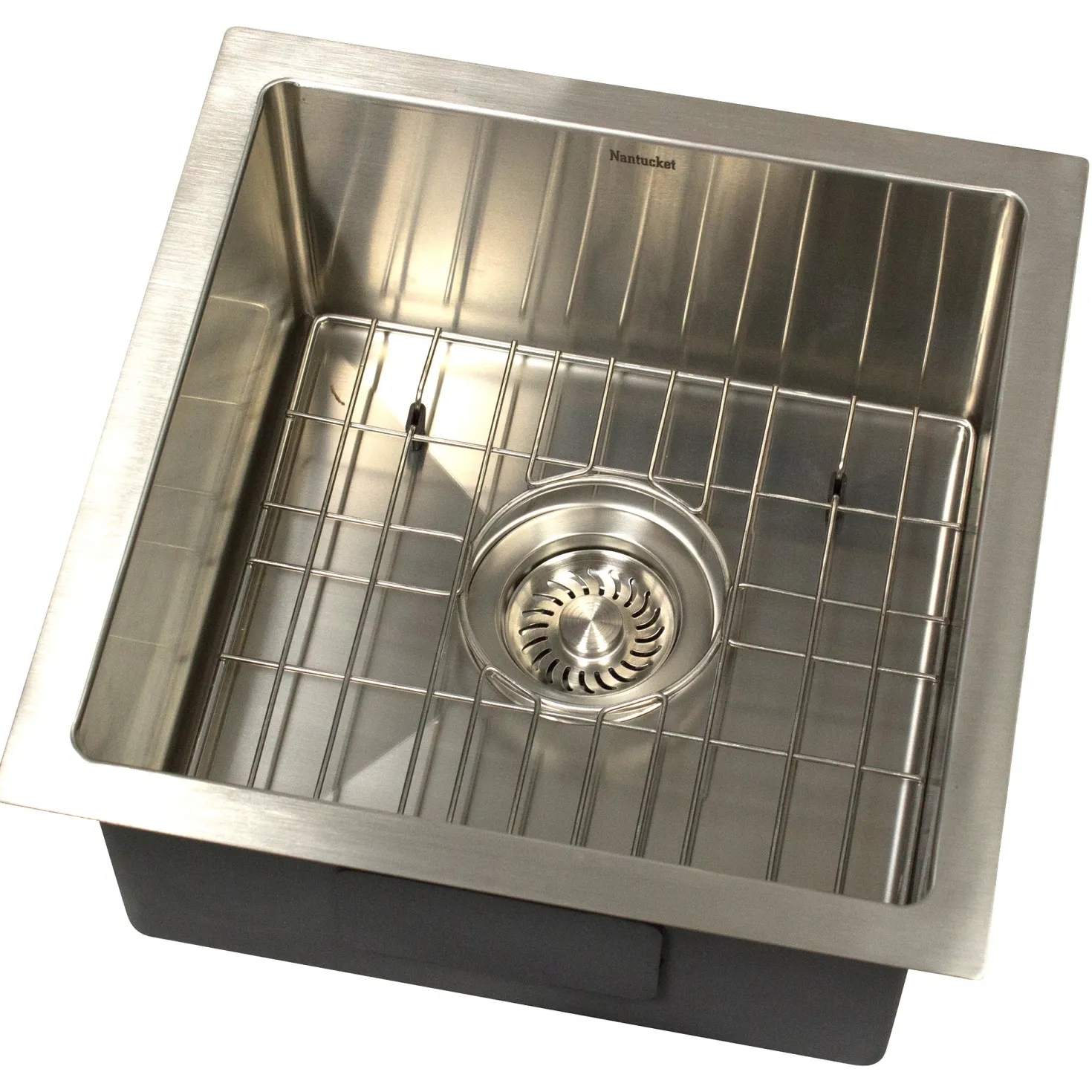 15" Square Marine-Grade Stainless Outdoor Undermount Prep Sink