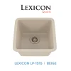 Square Quartz Composite Bar/Prep Sink