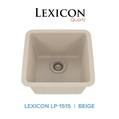 Square Quartz Composite Bar/Prep Sink