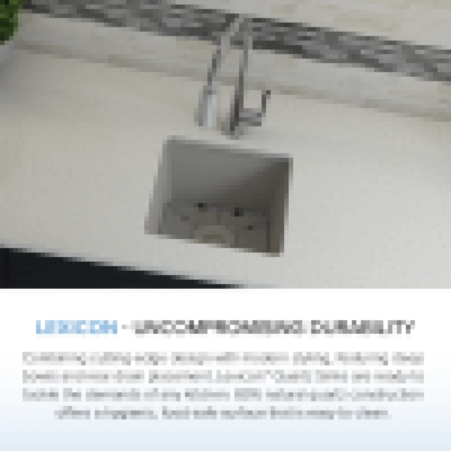 Square Quartz Composite Bar/Prep Sink